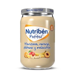 Nutribén Potito Manzana, Naranja, Plátano y Melocotón