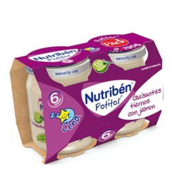 Nutribén Potito Cena Guisantes tiernos con Jamón