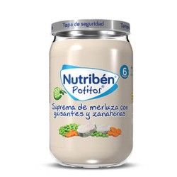 Nutribén Potito Suprema de Merluza con Guisantes y Zanahorias